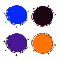 Colorful abstract bubble with e lements