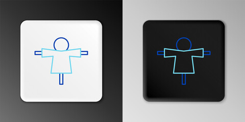 Line Scarecrow icon isolated on grey background. Colorful outline concept. Vector
