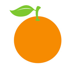 Summer refreshing fruit oranges are cut in half separately on white background.