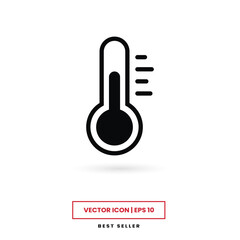 Thermometer icon vector. Temperature sign