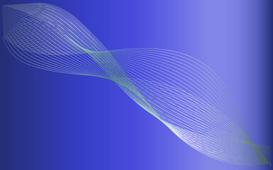 Vector abstract blue background with silver curly lines, circles. Web site page design 