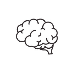Human brain vector Wavy Symbol of learning Intelligence and an optimistic attitude
