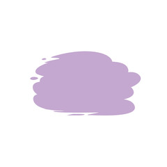 A colored brush that is painted as a text box. Isolated on white background