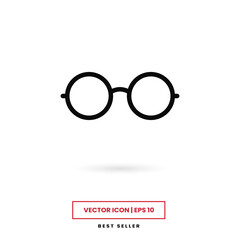 Glasses icon vector. Eyeglasses sign