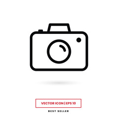 Camera icon vector. Photo camera sign