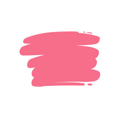 A colored brush that is painted as a text box. Isolated on white background