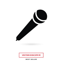 Microphone icon vector. Record microphone sign
