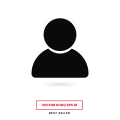 Profile icon vector. User sign, avatar symbol.