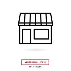 Store icon vector. Shop sign