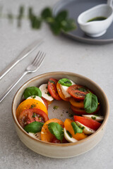 Fresh and bright caprese salad
