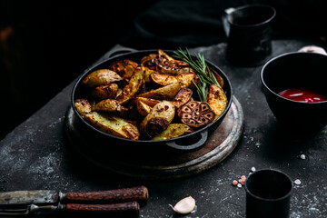 Garlic baked potatoes