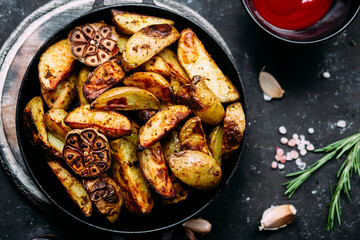 Garlic baked potatoes