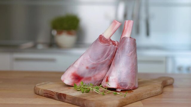 Lamb Shanks on Cutting Board - Slider Right