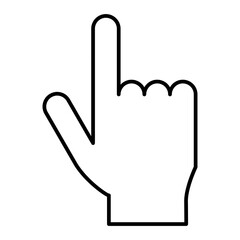 Vector Pointing Hand Outline Icon Design