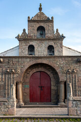 Fototapeta na wymiar 16th Century church near Riobamba - Ecuador