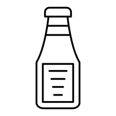  Vector Ketchup Bottle Outline Icon Design