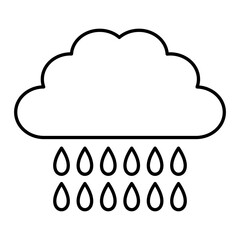 Vector Rain Outline Icon Design