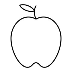Vector Apple Outline Icon Design