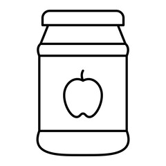 Vector Jam Outline Icon Design