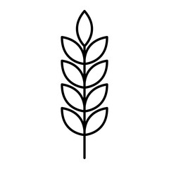 Vector Wheat Outline Icon Design