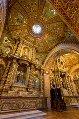 Fototapeta na wymiar Interior of La Compania Jesuit Church - Quito - Ecuador