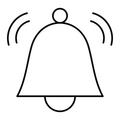 Vector Bell Outline Icon Design