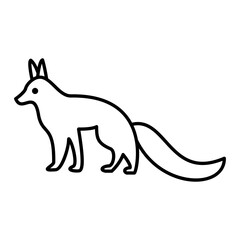 Vector Fox Outline Icon Design