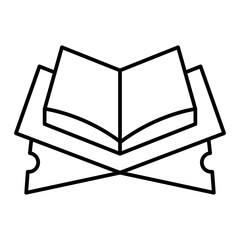 Vector Holy Quran Outline Icon Design