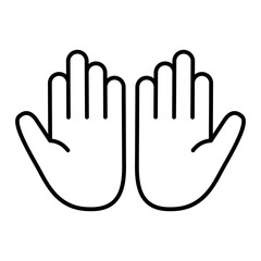 Vector Dua Outline Icon Design