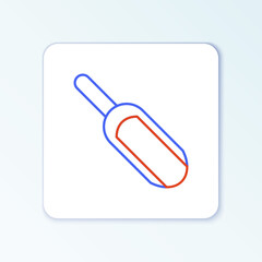 Line Scoop flour icon isolated on white background. Colorful outline concept. Vector