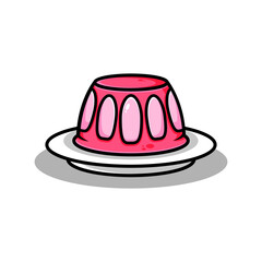Illustration vector graphic design asset of jelly. Suitable for multipurpose content.