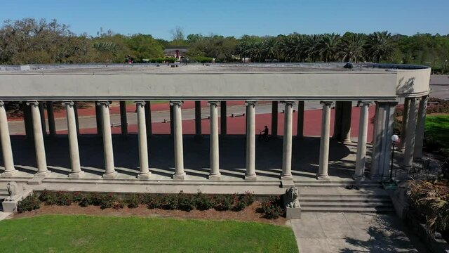 Pavillion at City Park in New Orleans on a sunny day