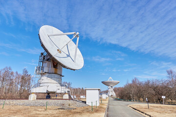 冬の野辺山宇宙電波観測所 ミリ波干渉計と45m電波望遠鏡 長野県 南牧村