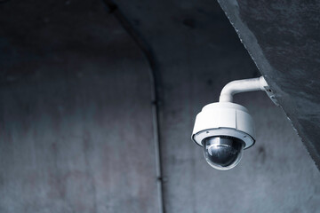 Big CCTV camera or Close Circuit Television for monitoring prevent bandit and crime on public area , security technology