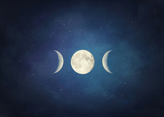 Triple Moon Symbol - 426382322