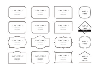 フレーム　飾り枠　エレガント　イラストセットC
