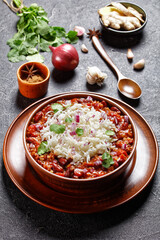 Rajma red bean masala in a bowl