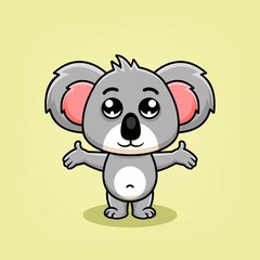 cute koala cartoon illustration