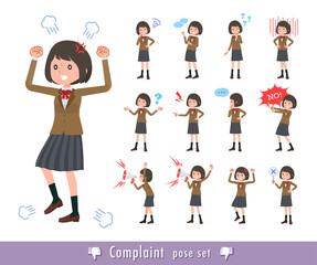 Fototapeta premium flat type school girl beige Blazer_Complaint