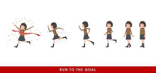 flat type school girl beige Blazer_start-gole