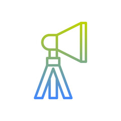 Studio light vector outline Gradient icon style illustration. EPS 10 file