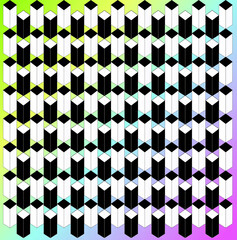 pattern vector abstract black and white objects with colorful background