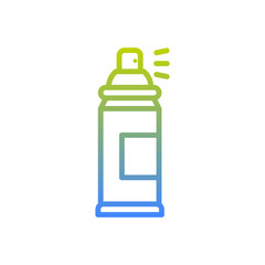 Spray color vector outline Gradient icon style illustration. EPS 10 file