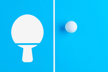 Table tennis ball and a racket icon