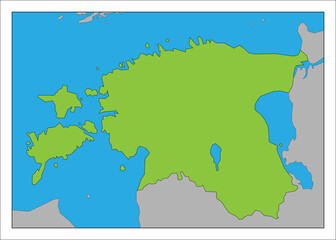 エストニアの地図です