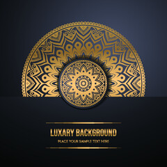 Luxury Ornamental Mandala Design background With Golden Arabesque Royal Pattern