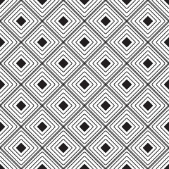 Seamless Rhombus Design Pattern in Black and White for Fabric and Textile Print