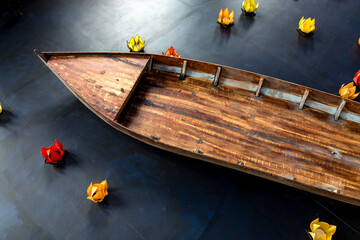 Handmade wooden boat - Powered by Adobe