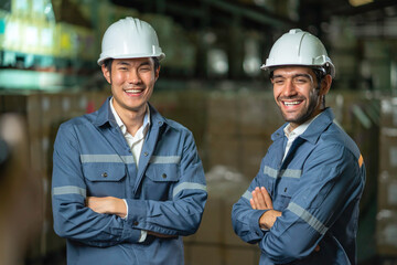Industry 4.0 Robot concept .Engineers use laptop computers for machine maintenance, automation tools, robot arm at the factory.
