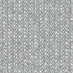 Background with repeating symmetric uneven black and white elements. Abstract material for fabric. 